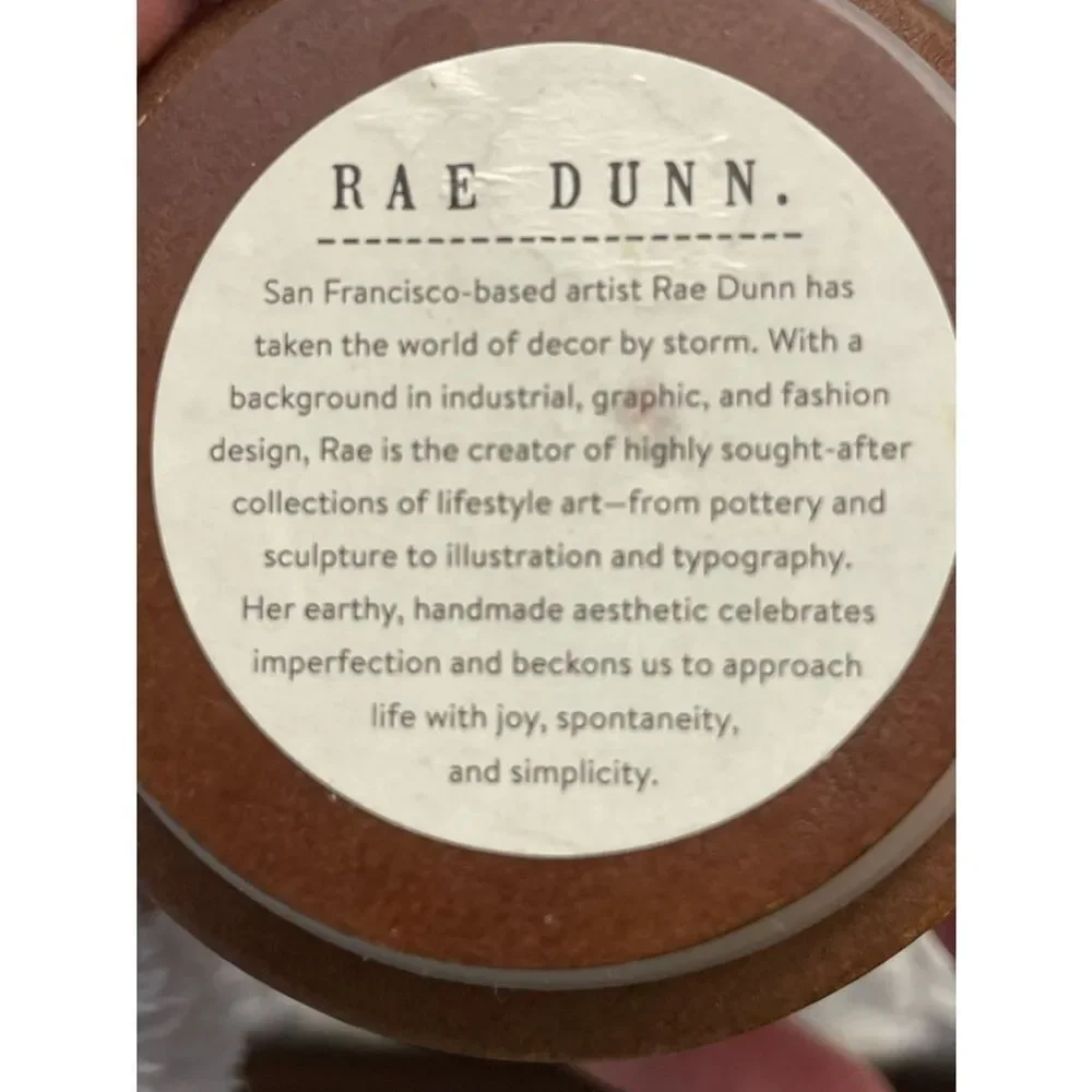 Rae Dunn Glass Storage Jar with Wooden Lid — CLEAN Label